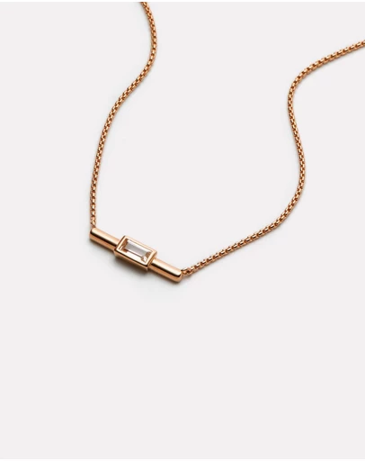 Najo - Skye Rose Gold Cubic Zirconia Necklace