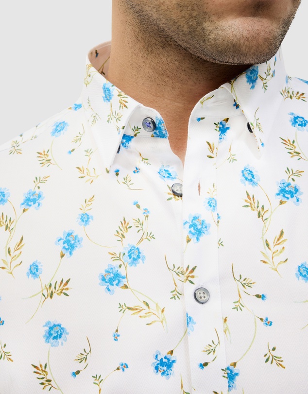 Politix - Botanical Floral Print Long Sleeve Shirt