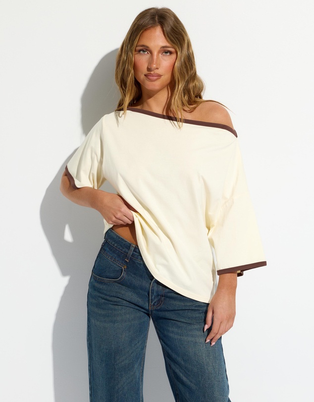 Dazie - Jordyn Asymmetric Oversized Tee