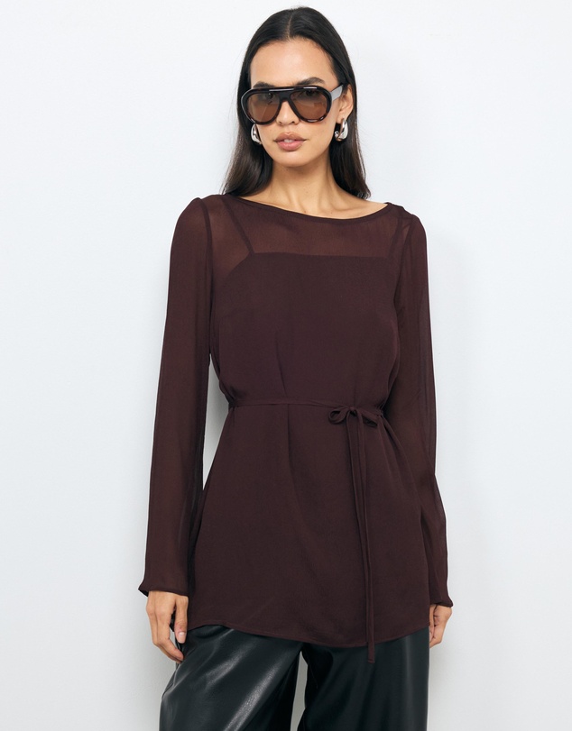 AERE - Donna Georgette Flowy Top