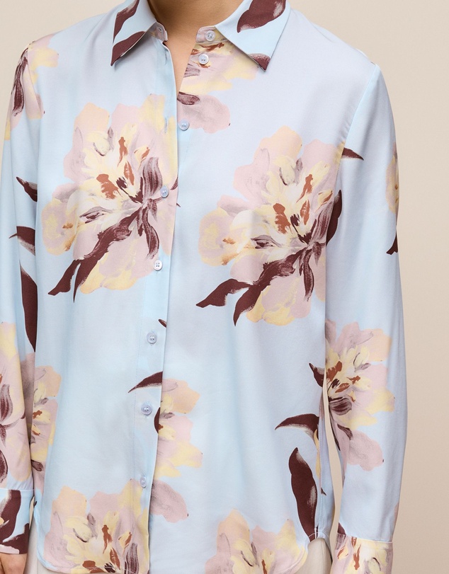 Trenery - Camellia Long Sleeve Shirt in Soft Blue