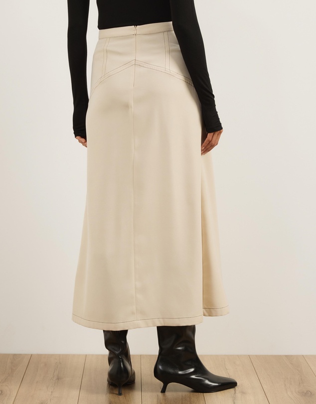 Atmos&Here - Mia Contrast Stitch Maxi Skirt