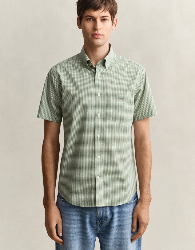 Gant - Classic Poplin Gingham Short Sleeve Shirt