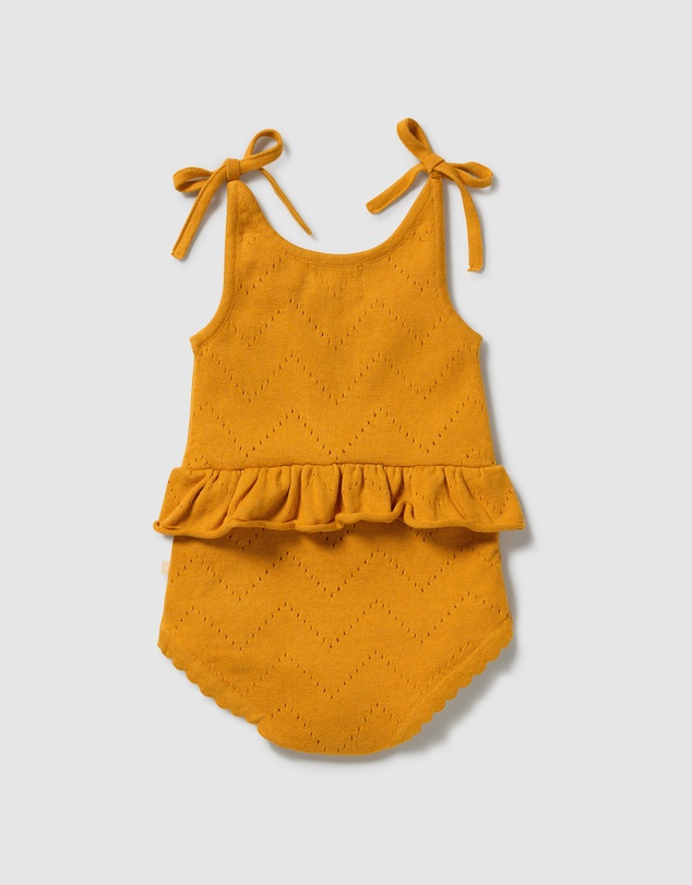 Wilson & Frenchy - Organic Knitted Pointelle Playsuit - Babies
