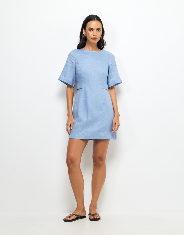 AERE - Clova Linen Mini Dress