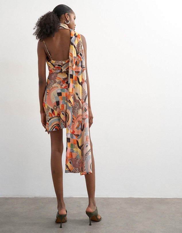 TOPSHOP - Viva Draped Scarf Mini Dress