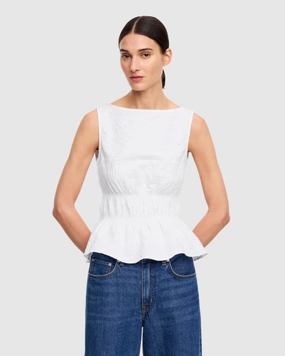 ARKET - Seersucker Smock Top