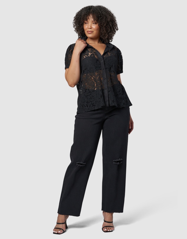 Sunday In The City - Love Lost Lace Shirt