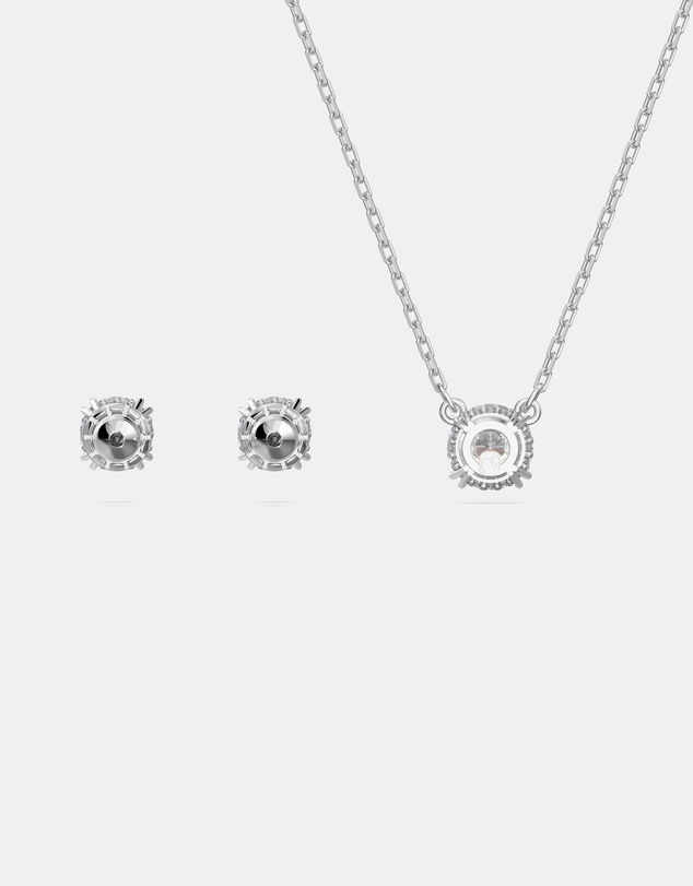 Swarovski - Stilla Set, Round Cut, White, Rhodium-Plated