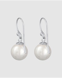 Elli Jewelry - Earrings Ear Hanger Classic with shell core pearl in 925 sterling silver