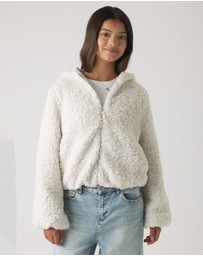 Decjuba Kids - Teddy Zip Up Hoodie - Teens