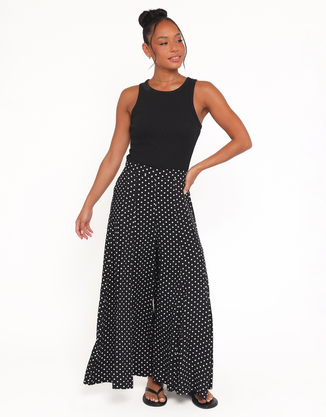 Petal & Pup - Neveah Pant - Black Polka Dot