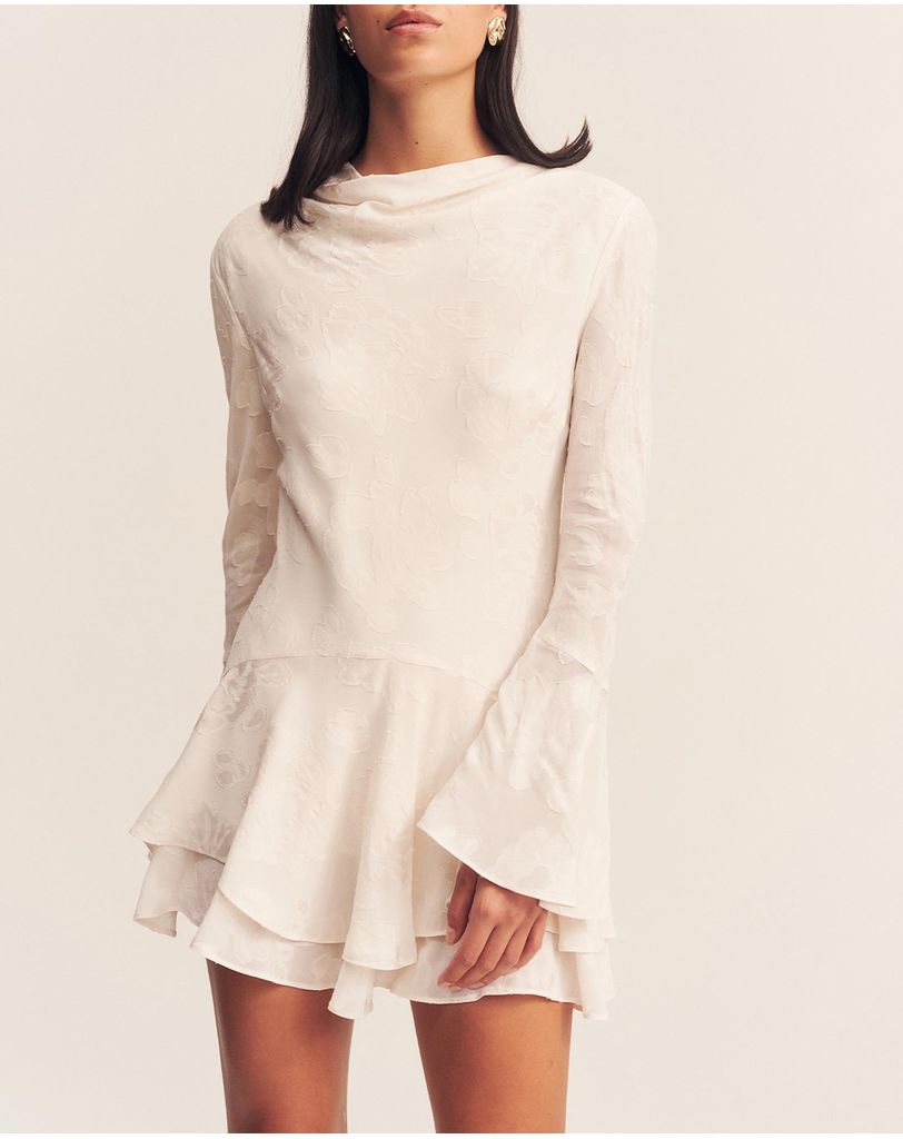 knee length dresses for ladies Shona Joy Charlotte Plunged Draped Mini – Wardrobe Collective NZ