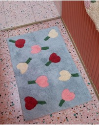 Mosey Me - Forget Me Not Bath Mat - Sky