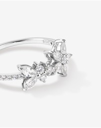 Michael Hill - Floral Pavé Ring with Cubic Zirconia in Sterling Silver