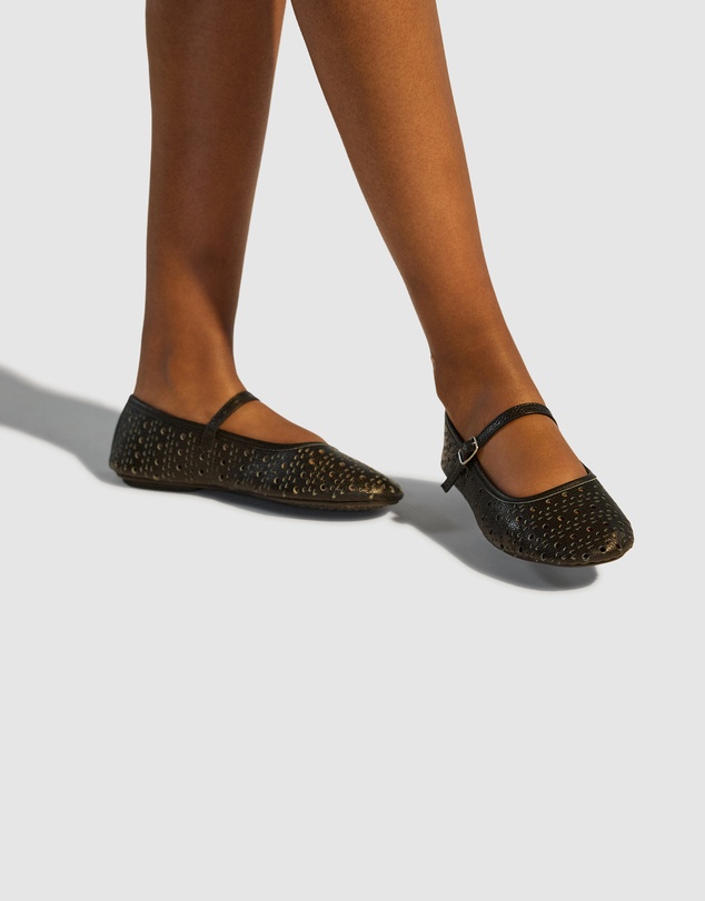 Rollie - Ballet Mary Jane Laser Flat