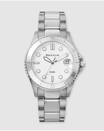 Maxum - Liberty White Dial With Silver Tone Bracelet & Case