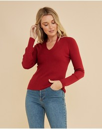 Amelius - Aire Merino Knit V Neck Top