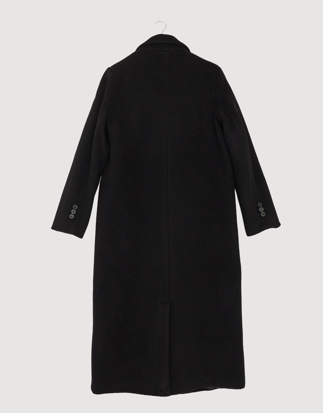 Revibe - Repaired Minima Esenciales Maren Brushed Wool Long Coat - AU 10