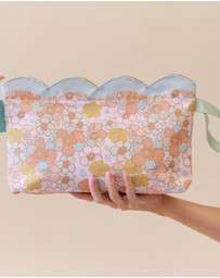 Sky Gazer - Scalloped Edge Wet Bag- Floral Azure