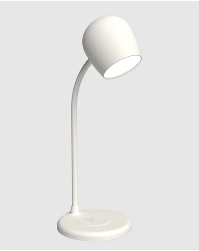 Kreafunk - Kreafunk Ellie Lamp W/ Qi Charger And Bluetooth Speaker - White