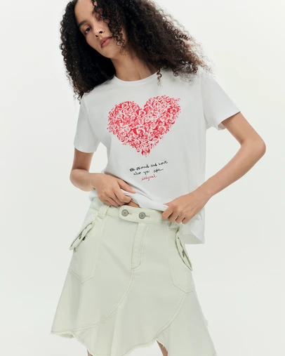 Desigual - Short-sleeve heart T-shirt