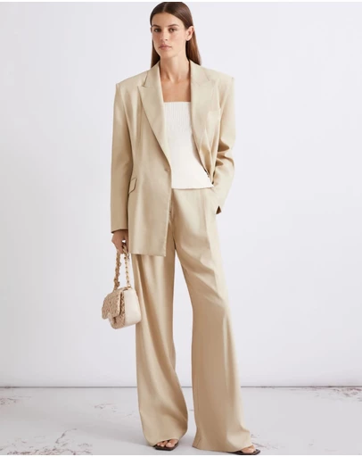 Marella - Twill Wide-Leg Trousers