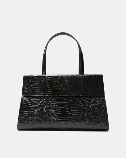 Nakedvice - The Sidney Black Croc Tote