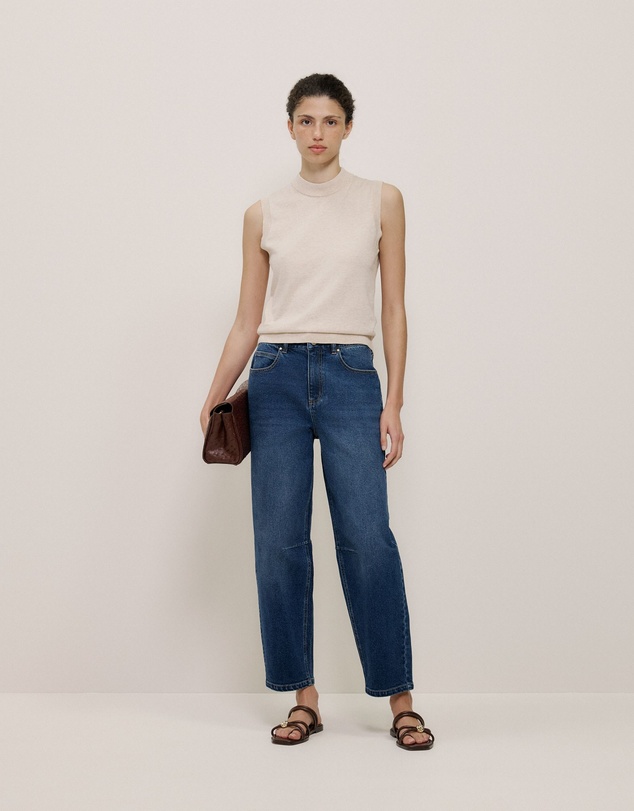 Trenery - Tapered Leg Jean in Mid Blue