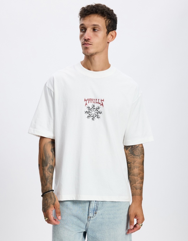 Thrills - Stagger Box Fit Oversize Cropped Tee