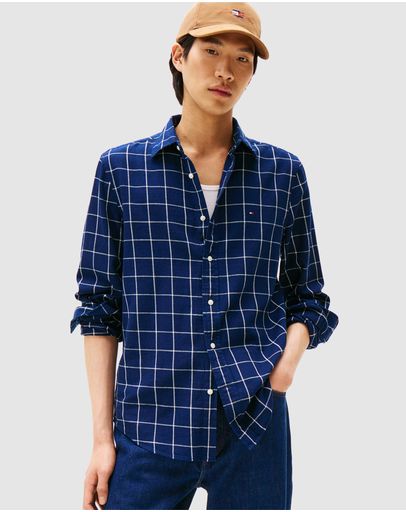 Dark Blue Indigo & Check