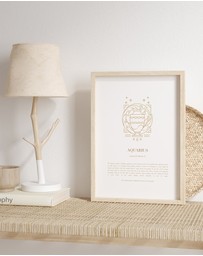 Olive et Oriel - Aquarius Celestial Zodiac Art Print A3