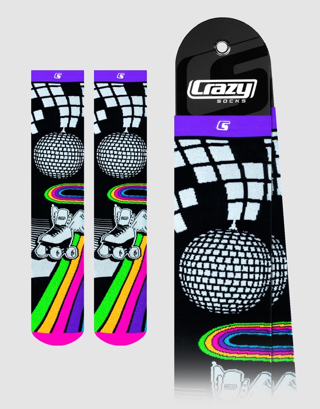 Crazy Skates - Crazy Socks Disco Roller Knee-High Socks