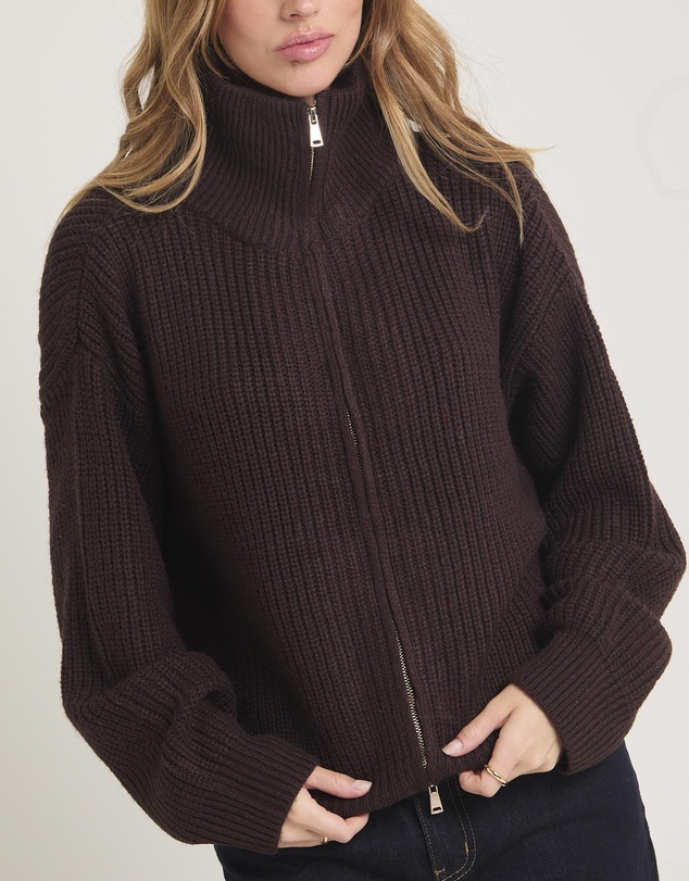 Subtitled - Ellie Double End Zip Longline Cardigan