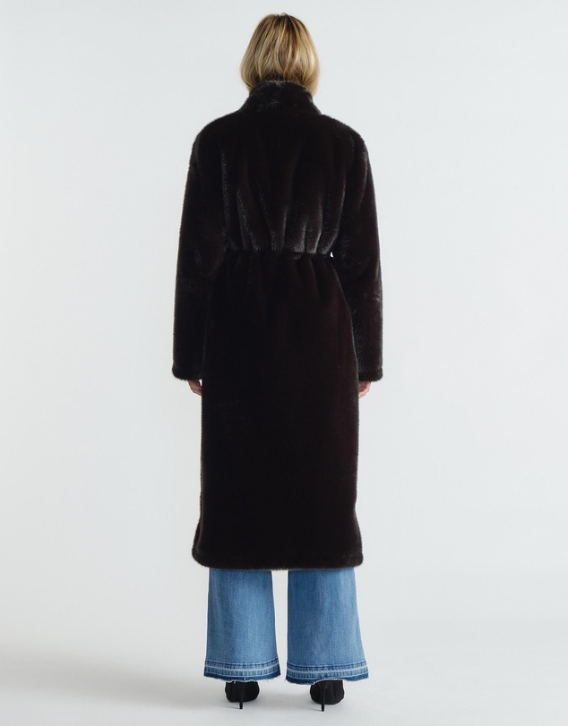 Decjuba - Rose Longline Faux Fur Coat