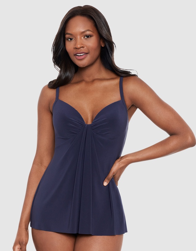 Miraclesuit Swimwear  - Marina Draped Underwired Tankini Top
