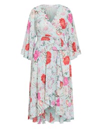 City Chic - Sienna Botanique Print Wrap Maxi Dress