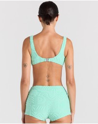 Poolside Paradiso - Mai Tai Crop Bikini Top - Mint