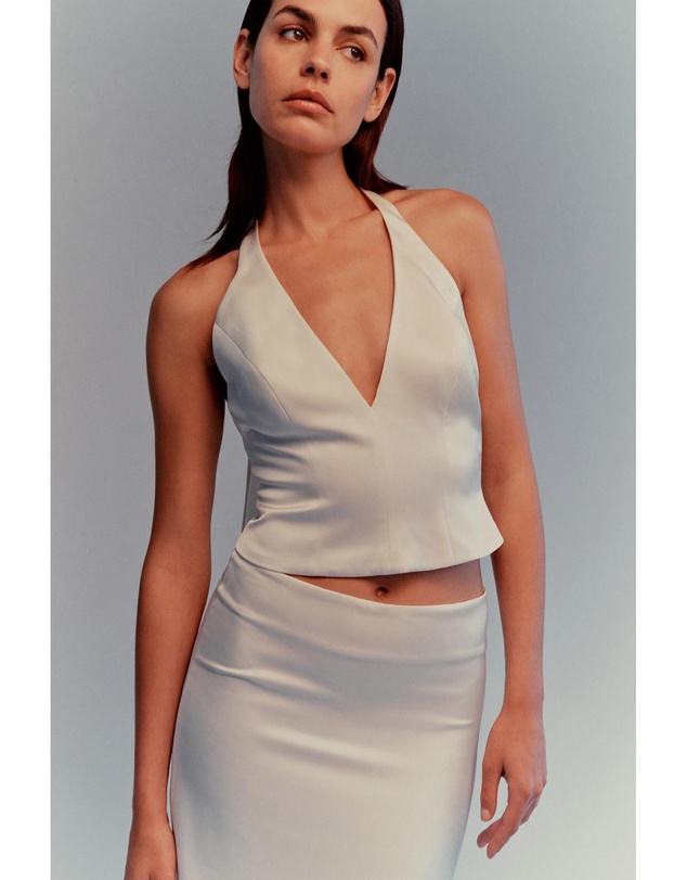 Bardot - Ornella Halter Satin Top