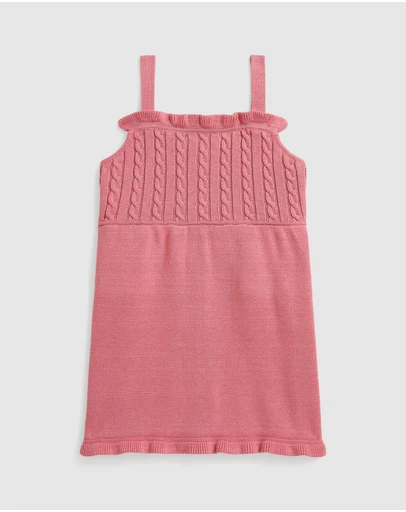 Polo Ralph Lauren - Mini-Cable Cotton Overall Dress - Babies