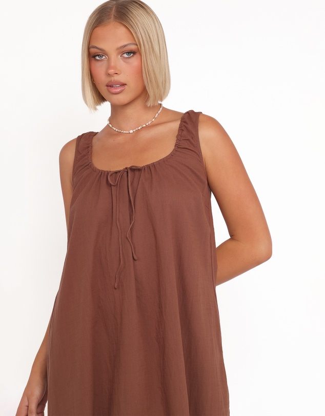 Petal & Pup - Bowman Maxi Dress - Chocolate Brown