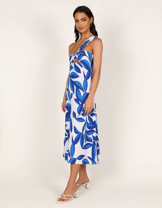 Petal & Pup - Freddie Midi Dress - White/Blue