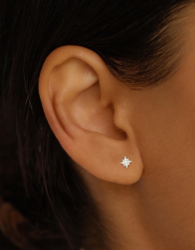 By Charlotte - Sterling Silver Starlight Earrings