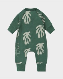 Susukoshi - Terry Relaxed Zip Suit. Willow