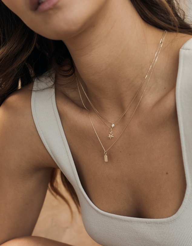 Luna Rae - Solid Gold - Diamond Sky Necklace