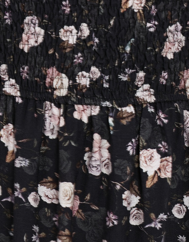 Petal & Pup - Cecelia Puff Sleeve Maxi Dress - Black Floral
