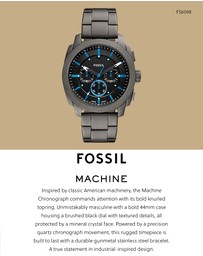 Fossil - Machine Gun-Metal Chronograph Watch
