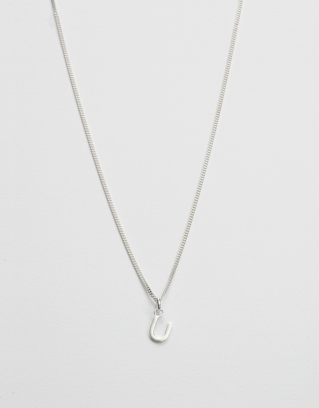 Kirstin Ash - U Outline Initial Necklace