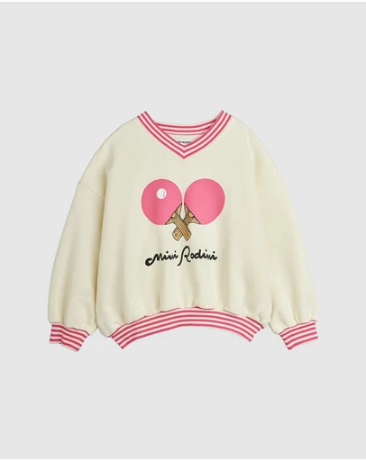 Mini Rodini - Table Tennis SP Striped Rib Sweatshirt - Babies-Teens