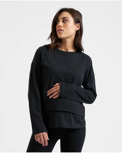 Ripe Maternity - Claud Long Sleeve Nursing Top